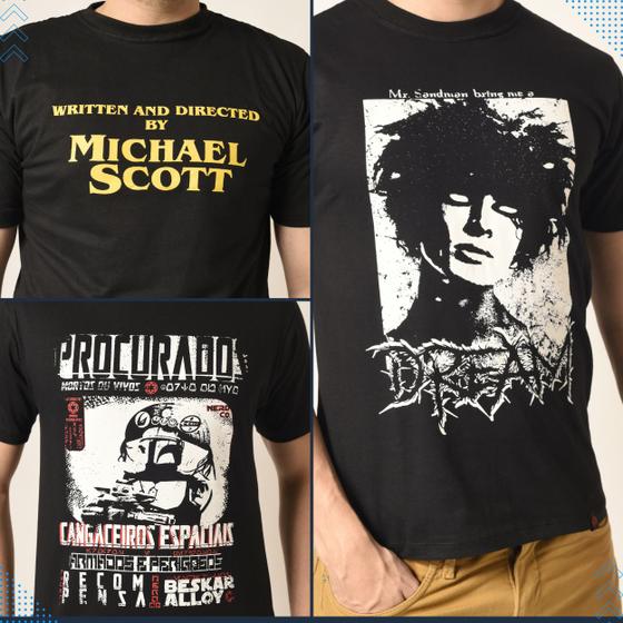 Imagem de KIT 3 CAMISETAS SERIES ALGODÃO BRANCA RETRO PREMIUM NerdCo.