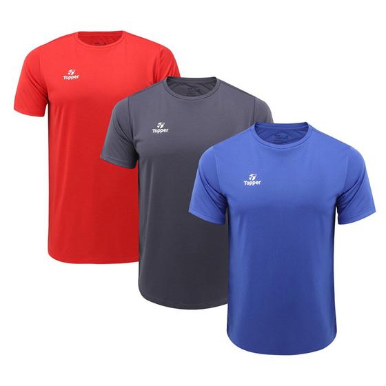 Imagem de Kit 3 Camisetas Topper Classic New Masculina