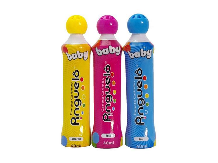 Imagem de Kit 3 Canetas Carimbo Pinguelo Baby 40ml -  Cores CMIK