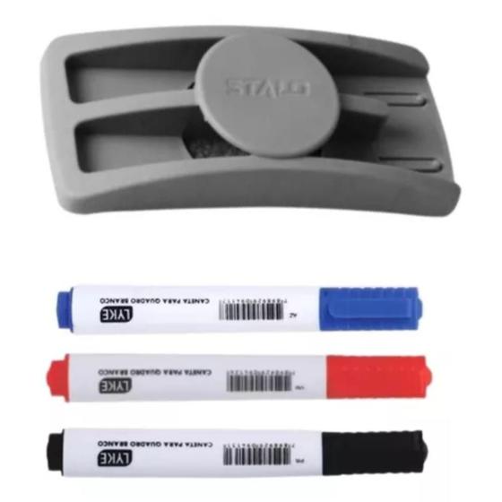 Imagem de Kit 3 Canetas Para Quadro Branco Lousa Com Apagador