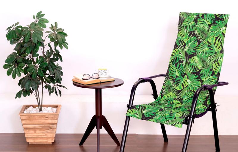Imagem de Kit 3 Capa Cadeira Área Espreguiçadeira com Acolchoado Macio Estampado