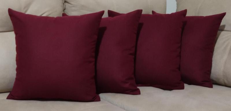 Imagem de Kit 3 Capas De Almofadas Decorativas Suede Lisas 60x60 Tamanho Grande