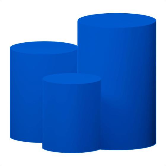Imagem de Kit 3 Capas de Cilindro P M G Para Festa Sublimado Várias cores Tecido Veste Fácil