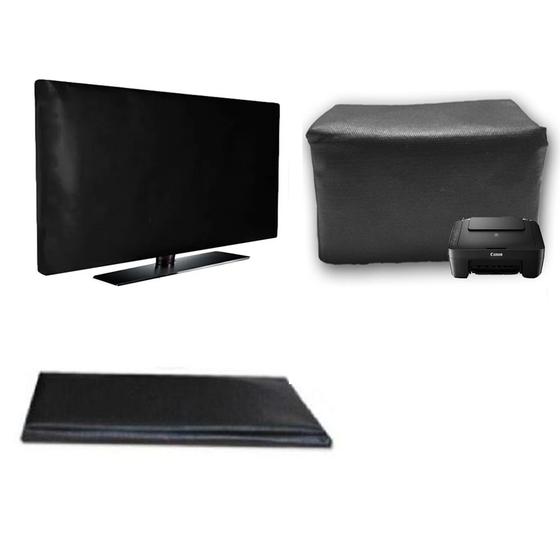 Imagem de Kit 3 Capas Monitor 20 Impressora Canon MG2510 Teclado Impermeável UV 