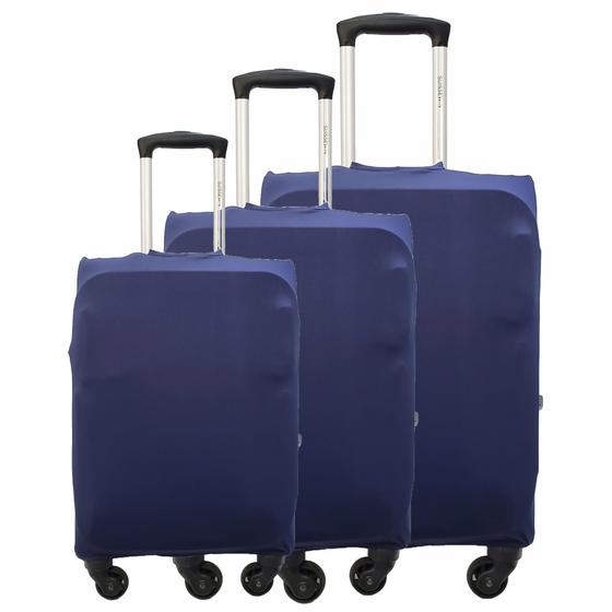 Imagem de Kit 3 Capas Para Mala Viagem Big Style Azul Marinho: Tamanho P/M/G