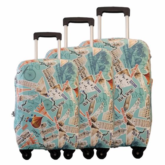 Kit 3 Capas Protetora Mala De Viagem Big Style Travel P, M, G Menor preço em Kit 3 Capas Protetora Mala De Viagem Big Style Travel P, M, G