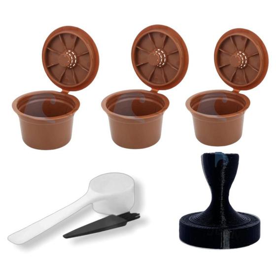 Kit 3 Cápsula + Tamper Três Corações Reutilizável Cafeteira Menor preço em Kit 3 Cápsula + Tamper Três Corações Reutilizável Cafeteira