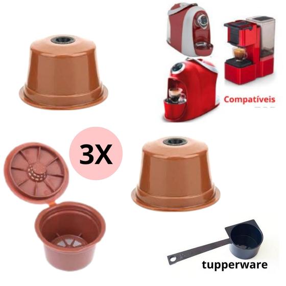 Kit 3 Cápsulas Três Corações Reutilizável Pop Plus s27, versa e modo Menor preço em Kit 3 Cápsulas Três Corações Reutilizável Pop Plus s27, versa e modo
