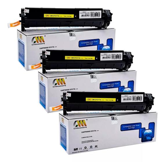 Kit 3 Cartucho de Toner CF217A Para Laserjet M102W M130FN M130FW M130NW Menor preço em Kit 3 Cartucho de Toner CF217A Para Laserjet M102W M130FN M130FW M130NW