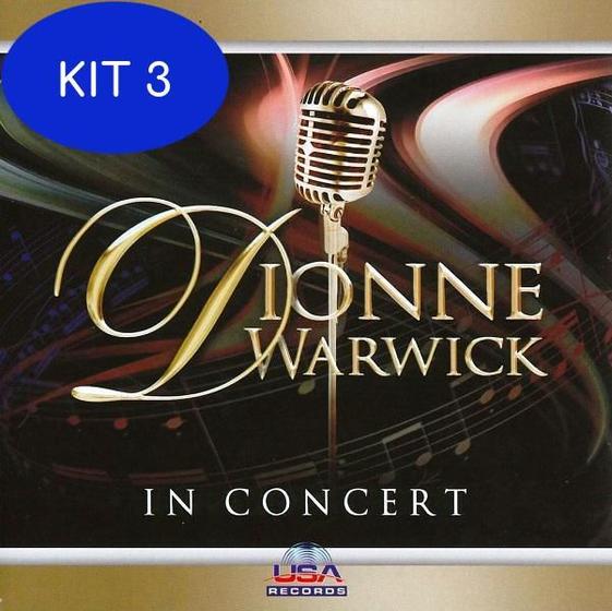 Imagem de Kit 3 Cd - Dionne Warwick - In Concert