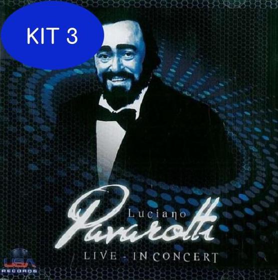 Imagem de Kit 3 Cd - Luciano Pavarotti Live - In Concert