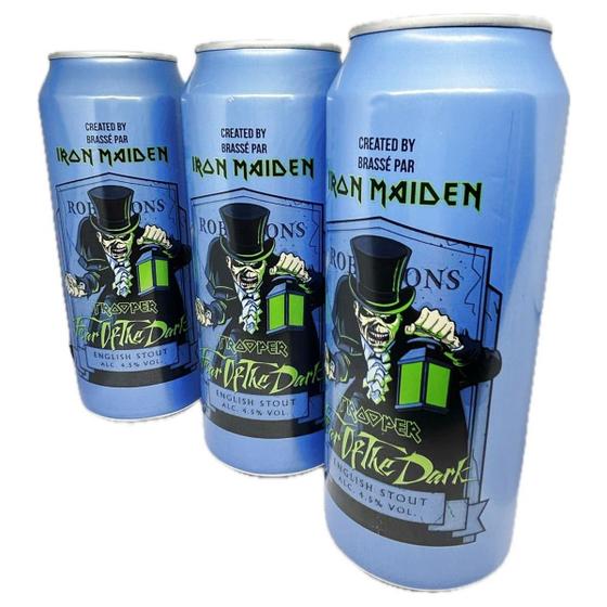 Imagem de Kit 3 Cervejas Iron Maiden Fear Of The Dark 500ml Importada