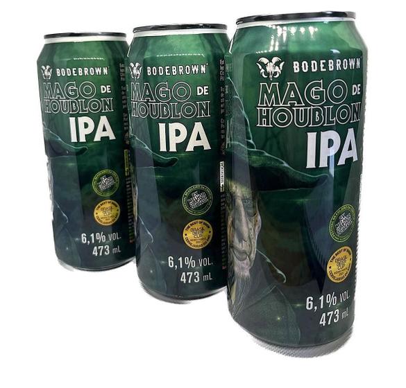 Imagem de Kit 3 Cervejas Mago De Houblon Latão 473Ml Ipa Bodebrown