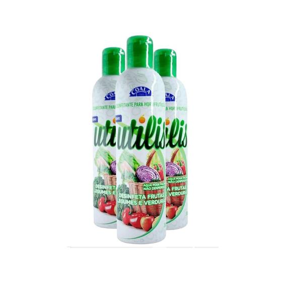 Imagem de Kit 3 Coala Desinfetante de Hortifrutícolas Utilis 300ml