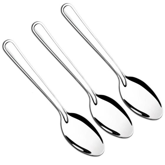 Kit 3 Colheres Grandes de Inox para Servir Arroz Molhos para Hotéis Restaurantes Taumer Menor preço em Kit 3 Colheres Grandes de Inox para Servir Arroz Molhos para Hotéis Restaurantes Taumer