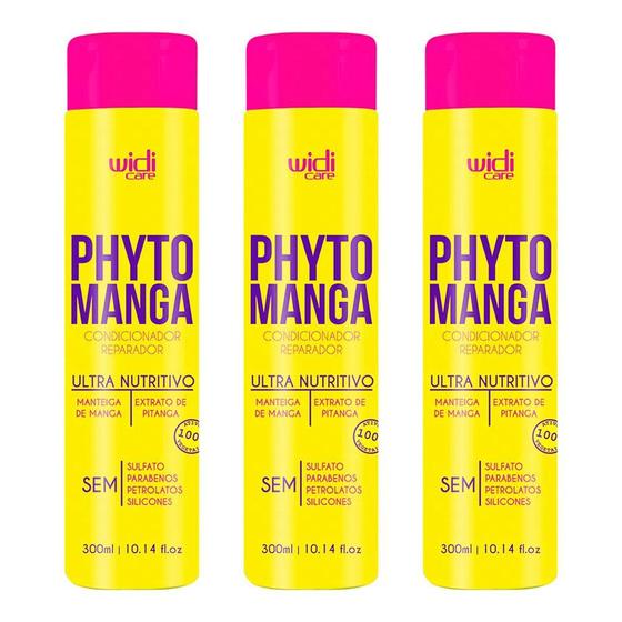 Imagem de Kit 3 Condicionador Nutritivo Phyto Manga Widi Care 300ml