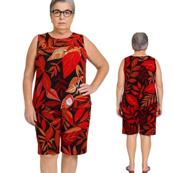 Imagem de Kit 3 Conjunto Com Bolso Lateral Senhoras Plus Soltinhos .