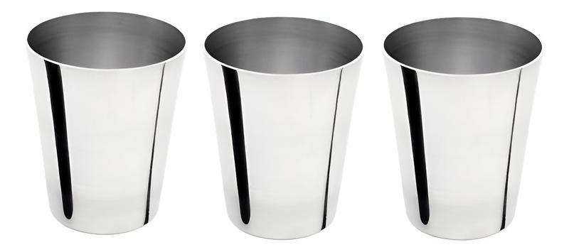 Imagem de Kit 3 Copos HAVAÍ Cônico De Alumínio Reforçado 360ml - CP08