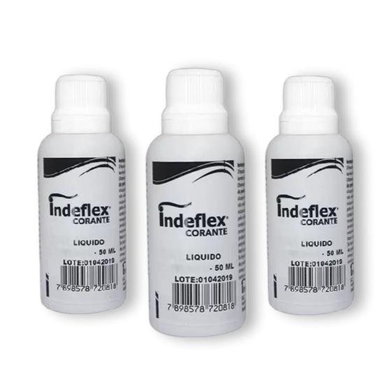 Imagem de Kit 3 corante liquido 50ml branco indeflex