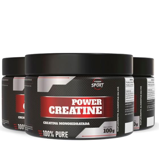 Imagem de Kit 3 Creatina Monohidratada Power Creatine 100g Fitoprime