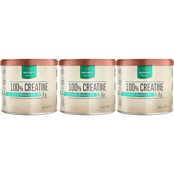 Imagem de Kit 3 Creatine 100% Creatina Monohidratada Nutrify 300g