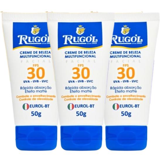 Imagem de Kit 3 Creme De Beleza Multifuncional FPS30 50G - Rugól
