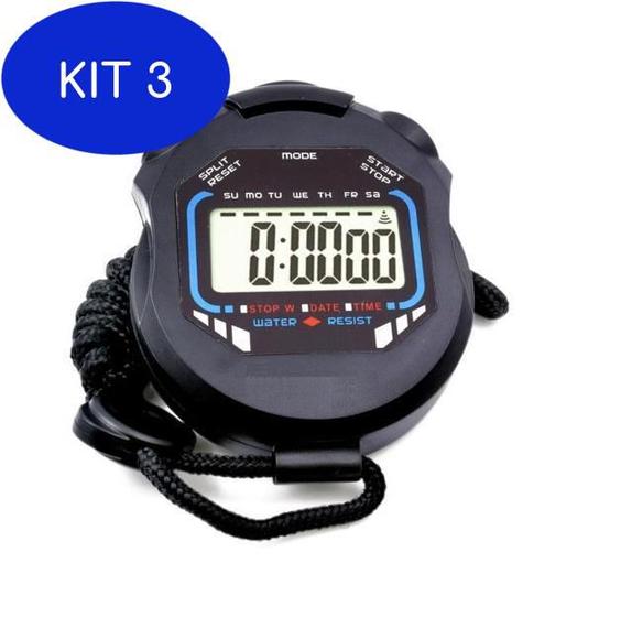 Imagem de Kit 3 Cronômetro Digital Ins-1338 Com Certificado De