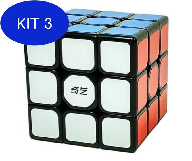 Kit 3 Cubo Mágico Profissional 3X3X3 Qiyi Sail W Menor preço em Kit 3 Cubo Mágico Profissional 3X3X3 Qiyi Sail W