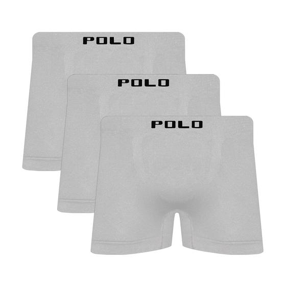 Imagem de Kit 3 Cueca Box de Microfibra Polo Star Branco