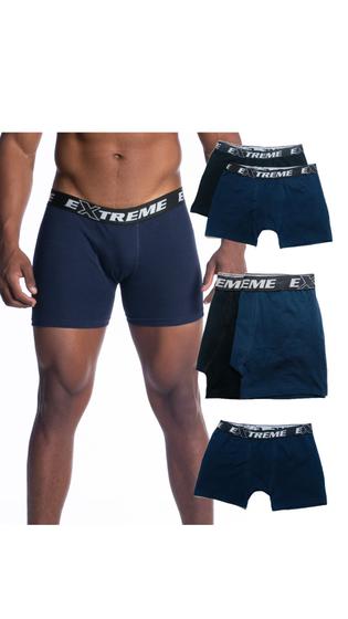 Imagem de kit 3 Cueca masculina box boxer de Cotton Premium com elástico reforçado P ao GG