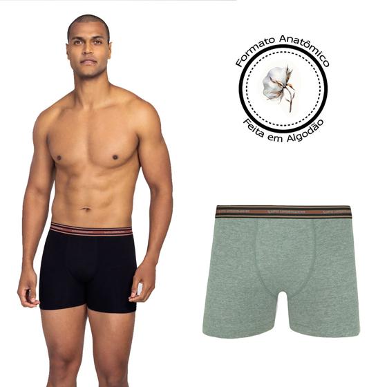 Imagem de Kit 3 Cuecas Boxer Lupo Original 100% Algodão Box Masculina