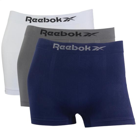 Imagem de Kit 3 Cuecas Boxer Masculina Sem Costura Reebok Microfibra