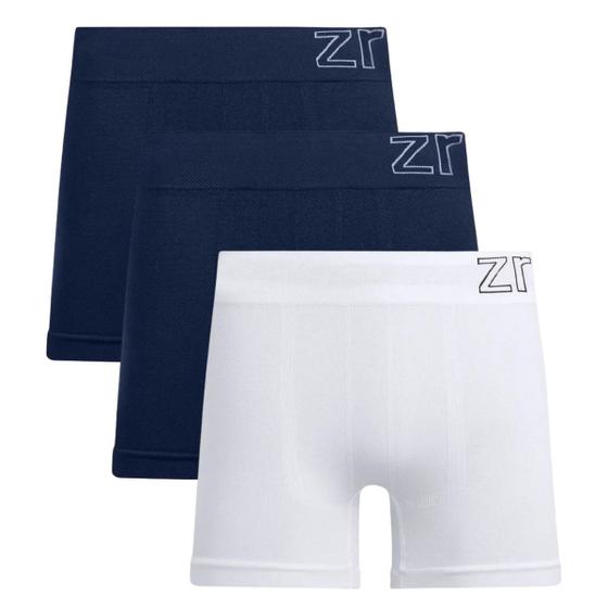 Imagem de Kit 3 Cuecas Boxer Masculina  Zee Rucci Microfibra Poliamida Sem Costura Lisa Premium ZR
