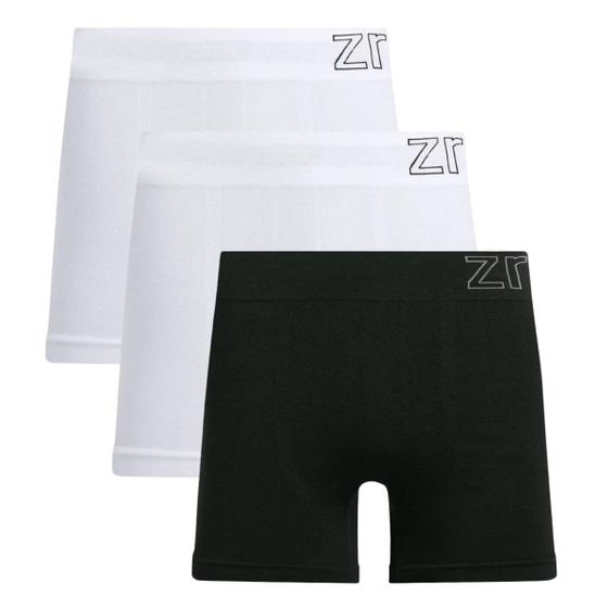 Imagem de Kit 3 Cuecas Boxer Masculina Zee Rucci Microfibra Sem Costura Lisa