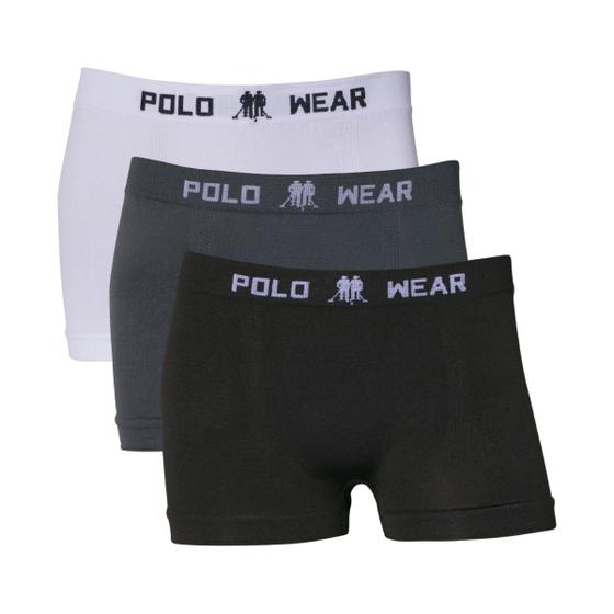 Imagem de Kit 3 Cuecas Boxer Polo Wear Infantil Microfibra Sortido