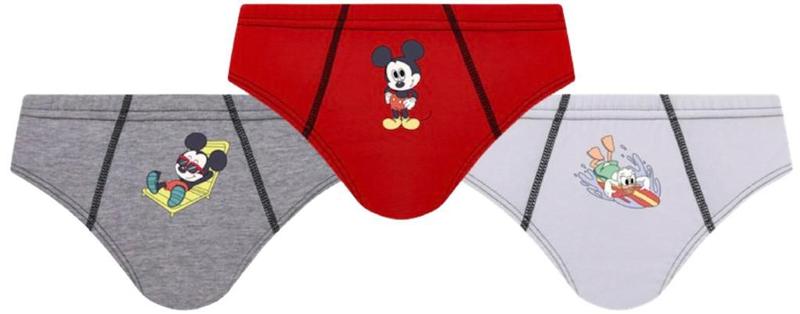 Imagem de Kit 3 Cuecas Infantil Algodão Lupo Slip Disney Mickey Mouse