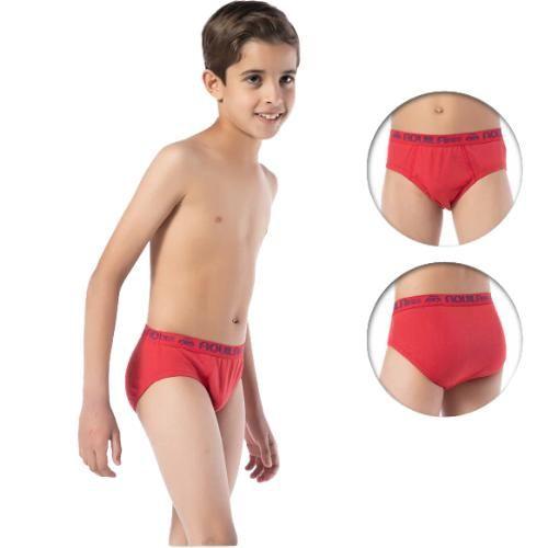 Imagem de Kit 3 cuecas infantil slip 100% algodão premium conforto dia