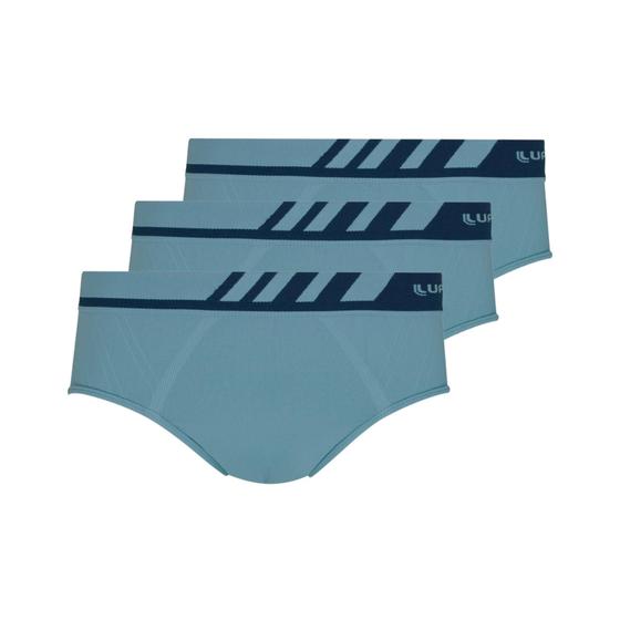 Imagem de Kit 3 Cuecas Masculina Slip Lupo Microfibra Adulto Sem Costura Original Azul P-XG