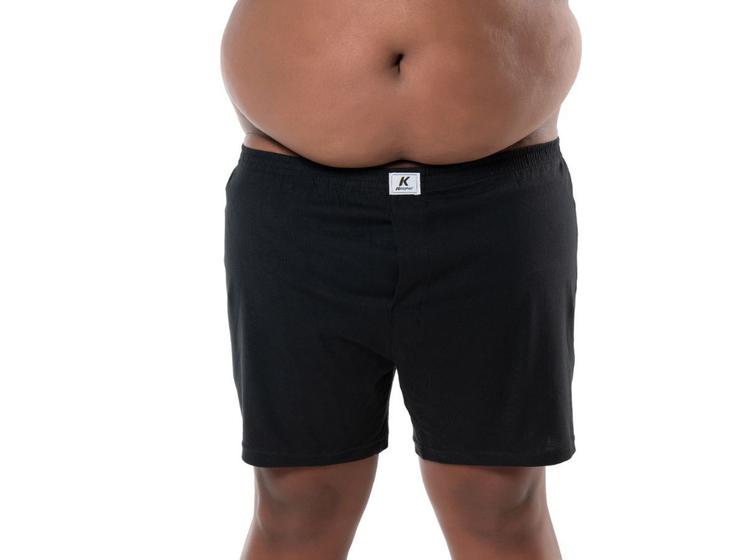 Imagem de Kit 3 cuecas samba canção plus size abertura frontal 100% algodão Keeper
