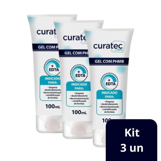 Imagem de Kit 3 curatec gel com phmb 100 ml