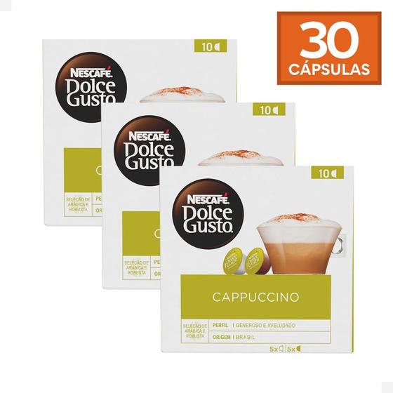 Imagem de Kit 3 Cx Capsulas Nescafé Dolce Gusto Cappuccino
