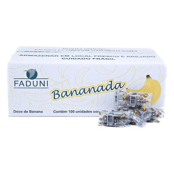 Imagem de Kit 3 Cxs Bananada Cristalizada Faduni 1,6 Kg