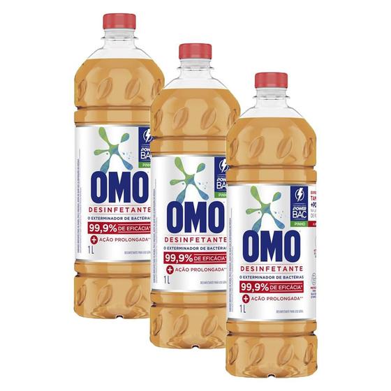 Kit 3 Desinfetantes Omo Líquido 1L cada - Desinfetante - Magazine Luiza