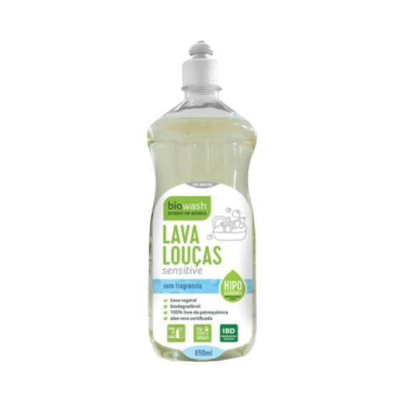 Imagem de Kit 3 Detergente Lava Louças Sensitive Biowash 650Ml