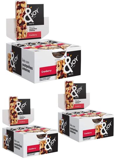 Imagem de Kit 3 Display Com 12 Unidades De Barra & Joy Cranberry 30G