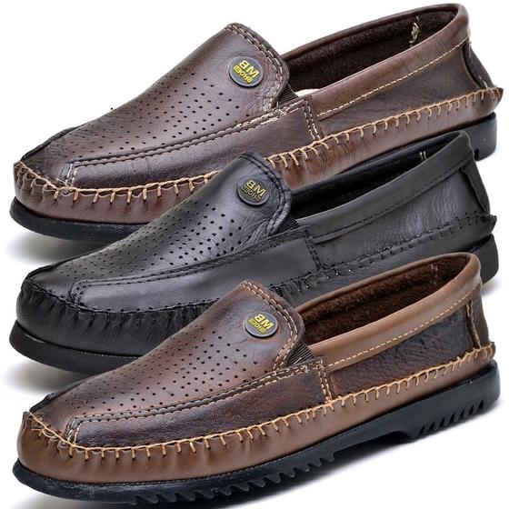 Kit 3 Dockside Sider Mocassim de Couro Masculino Calce Facil Moderno Estilo Elegante Menor preço em Kit 3 Dockside Sider Mocassim de Couro Masculino Calce Facil Moderno Estilo Elegante