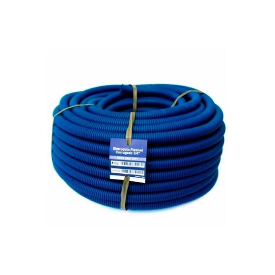 Imagem de Kit 3 Eletroduto 1"x25m e 2 un. 3/4"x50m Azul Extra Forte