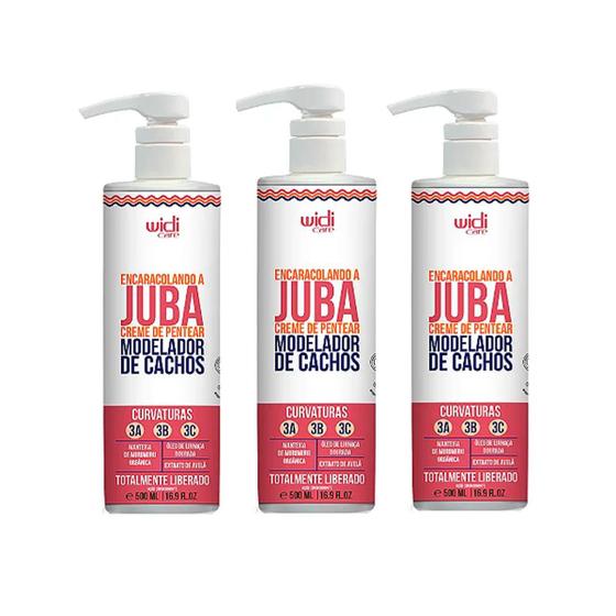 Imagem de Kit 3 Encaracolando a Juba Creme de Pentear 500ml - Widi Care