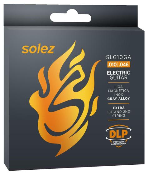 Imagem de Kit 3 Encordoamento Guitarra 010 Solez Gray Alloy DLP SLG10GA