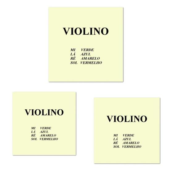 Imagem de Kit 3 Encordoamento Mauro Calixto para Violino 4/4 Original